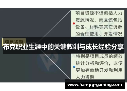 布克职业生涯中的关键教训与成长经验分享